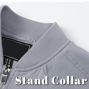 Chaqueta Acolchada Cortavientos Unisex de Invierno con Tela de Lona, Estilo Urbano, Cuello Alto y Logotipo Frontal - Product Image 2