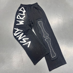 Pantalon de survêtement en strass en gros, faible MOQ, haute qualité, qualité supérieure, service OEM, logo personnalisé, best-seller - Product Image 1