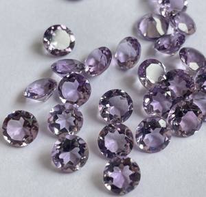 Amatista Rosa natural Corte redondo 3mm Facetado-Amatista Rosa suelta Piedra preciosa suelta de alta calidad - Product Image 6