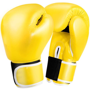 Guantes de boxeo adecuados para hombres y mujeres jóvenes que entrenan sesiones de entrenamiento de kickboxing diseñadas con cierre seguro - Product Image 1