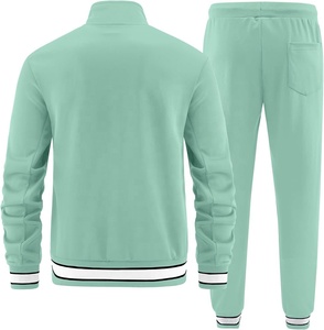 ชุดวอร์มลำลองผู้ชายแบบ 2 ชิ้น เสื้อแจ็คเก็ตแขนยาวแบบซิปเต็มตัว กางเกงวอร์มขายาว ชุดออกกำลังกาย ชุดกีฬา - Product Image 2