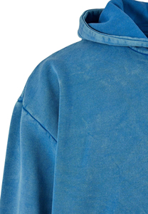 Sudaderas con capucha de lana de algodón 100% lavadas con ácido personalizables Boxy Fit Drop Shoulder Unisex Fondo grueso Estilo de bolsillo de canguro para hombres - Product Image 6