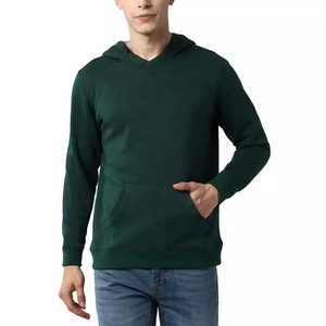 Jersey ajustado de algodón y poliéster para hombre, Sudadera con capucha y bolsillos tipo canguro - Product Image 5