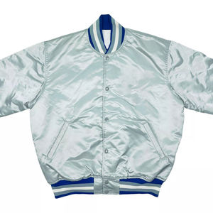 Veste en satin argenté pour homme 2026 Vestes 2025 Vestes Vestes personnalisées Vestes d'école Vestes de soirée Nouvelle tendance Vestes de mode Nouveau - Product Image 2