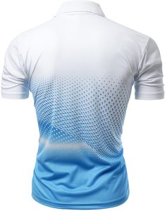 Vente en gros de t-shirts polo de couleur unie pour hommes de haute qualité, hauts d'été respirants à séchage rapide, polos grande taille pour hommes - Product Image 4