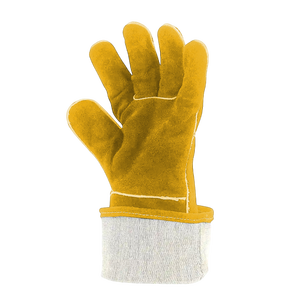 Guantes de soldadura de cuero dividido de piel de vaca de alta calidad, protección de manos de seguridad industrial resistente para trabajadores de la construcción - Product Image 4