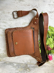 Riñonera de cuero auténtico para hombre y mujer, cinturón de viaje multiusos, con bolsillo para la cadera, elegante - Product Image 3