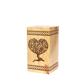 Rosewood Heart <b>Urn</b> Box for <b>Pets</b> and Human <b>Ashes</b> Full Size Wooden Memorial Box Carved Keepsake Cremation Boxes for Burial - Product Image 1