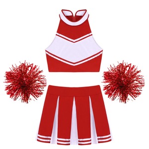 Disfraz de Animadora Rojo para Niñas, Uniforme Escolar para Competencia Infantil, Grupo de Animadoras, Disfraces de Baile - Product Image 6
