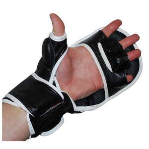 Guantes de Boxeo MMA Profesionales Personalizados, Cuero Genuino, Correa de Velcro Ajustable, Medios Dedos, Guantes de UFC Unisex, Todas las Tallas - Product Image 5