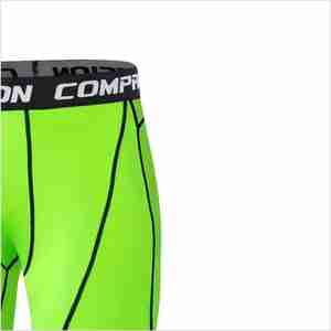 Short de compression respirant perroquet avec logo personnalisé tissu de soutien musculaire évacuant l'humidité pour vêtements de sport ou de gymnastique - Product Image 3