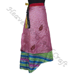 ใหม่กระโปรงสุดวิเศษแบบอินเดียชุดเดรสผ้าไหมส่าหรีแบบหลายชุดกระโปรงพันรอบผ้าไหมส่าหรีแบบยาวพิมพ์ลายเมจิก - Product Image 1