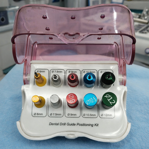 Kit de 10 Piezas de Guía de Posicionamiento para Fresas Dentales Manuales, Instrumentos de Cirugía Quirúrgica Intensa para Implantes, Acero Inoxidable Ergonómico - Product Image 1