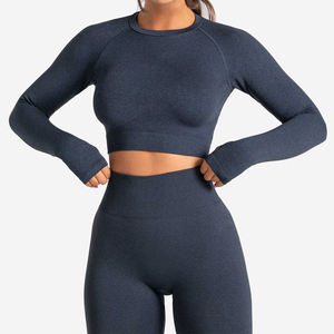 ชุดออกกำลังกายในยิมสำหรับผู้หญิงชุดออกกำลังกายผ้าฝ้ายเอวสูงไร้รอยต่อสำหรับผู้ใหญ่ชุดออกกำลังกายแบบปรับแต่งได้ - Product Image 2