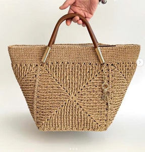 SAC EN CUIR RAFIA PAILLE EN GROS - Product Image 1