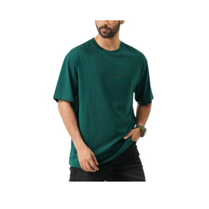 เสื้อยืดคอกลมผ้าคอตตอนถักสำหรับผู้ชายสีพื้นเสื้อผ้าลำลองสำหรับ100% 2025 - Product Image 1