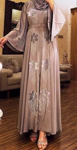 Ropa musulmana tradicional de mujer modesta elegante islámica Premium Fit Abaya Style Dubai-Accesorio incluido - Product Image 3