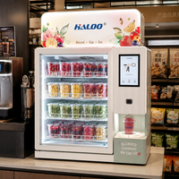 Distributeur de smoothies Haloo Desktop, distributeur de smoothies commercial de table avec blender et système de refroidissement