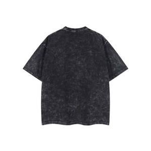 Kivotech venta al por mayor ligero 100% algodón hombres ácido lavado Streetwear camiseta con media manga - Product Image 5