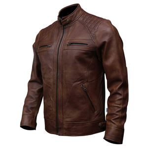 Chaqueta Bomber de Piel de Oveja de Marca de Alta Gama, Gruesa y Cálida para Otoño, con Cuello Alto, Impermeable, Ecológica, Estilo Casual de Negocios para Hombre - Product Image 5