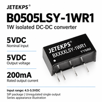 Convertisseur DC-DC isolé JETEKPS B0505LSY-1WR1 1W 5V vers 5V 200mA SIP, module d'alimentation non régulé, RoHS