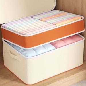 Bolsa de Almacenamiento de Ropa con Doble Cremallera, Caja de Almacenamiento Portátil para Edredones de Invierno, para Ropa y Suéteres - Product Image 5