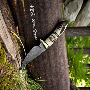 Commode de jeu Meilleur couteau de chasse au cerf avec lame en acier inoxydable et manche en bois Vente en gros OEM - Product Image 3