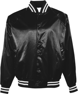 Custom Men's Eco-Friendly Knitted Polyester Varsity Jacket Stand Collar <b>Covered</b> <b>Button</b> Closure Digital Printing Winter - Product Image 3