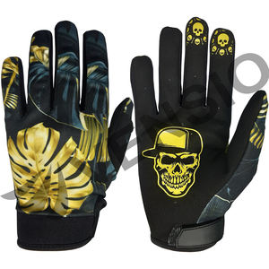 Guantes de carreras de cuero de dedo completo de alta calidad unisex transpirables a prueba de viento con patrón impreso para deportes de Motocross y ciclismo - Product Image 2