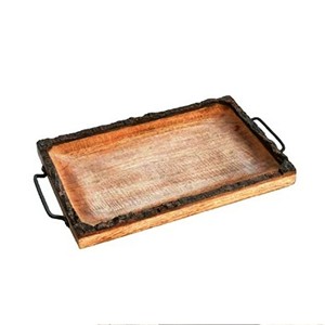 BOÎTES D'ÉCORCE DE BOIS S 3 RECTANGULAIRE Produit de vente chaude Bol décoratif en bois de manguier avec écorce d'arbre Fabriqué en Inde - Product Image 2
