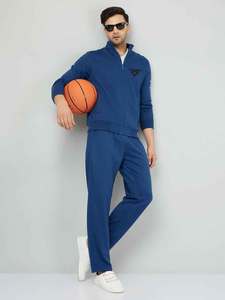 Vestidos informales para hombre, chándal, fabricantes de ropa, chándales con cremallera de color azul en el extranjero, chándal personalizado para hombre, trajes para hombre - Product Image 4