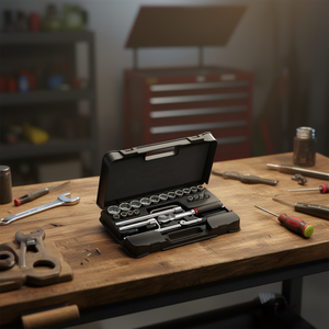 Assortiment de 30 douilles hexagonales de 1/2'' Usag dans un coffret ABS, pratique pour un usage quotidien - Product Image 3