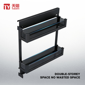 Organizador <span class=keywords><strong>de</strong></span> Especias Extraíble TIANYI <span class=keywords><strong>para</strong></span> Armario <span class=keywords><strong>de</strong></span> Cocina, Cesta Lateral Estrecha con Cajón <span class=keywords><strong>de</strong></span> Vidrio <span class=keywords><strong>de</strong></span> Cierre Suave - Product Image 2
