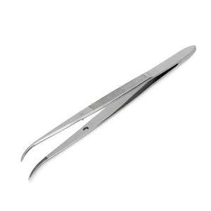 Pinzas de Disección Perry de Acero Inoxidable de Alta Calidad, Curvadas Finas con Mordaza Serrada de 125mm, Pinzas Delicadas para Apósitos y Tejidos - Product Image 3