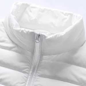 Veste en duvet sans manches à col montant imperméable pour hommes haute qualité vente en gros couleur unie chaude veste épaisse pour l'hiver - Product Image 4