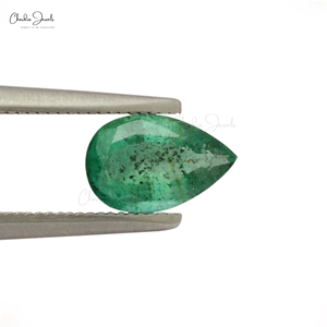 1.19 Cts certifié émeraude poire coupe pierre précieuse en vrac pour le réglage de bijoux 100% naturel zambien émeraude pierre précieuse fournisseur en gros - Product Image 2