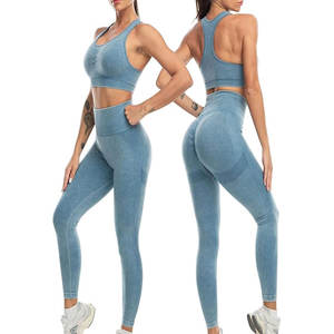 Ensembles de yoga fitness respirants respectueux de l'environnement personnalisés pour femmes-Équipement de contrôle du ventre sans couture solide avec short taille basse en gros - Product Image 3