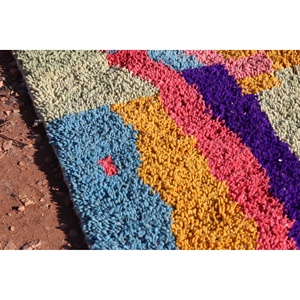 Tapis écologique géométrique tissé Art Déco moderne contemporain pour la décoration intérieure - Product Image 3