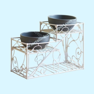 เครื่องให้อาหารสัตว์เลี้ยงทำจากโลหะสองชั้นพร้อมชามใส่อาหารปลอดภัยดีไซน์ทนทานสถานีให้อาหารสุนัขแมวยกระดับ100ชิ้น - Product Image 6