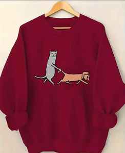 Pull-over d'hiver pour femme en tissu polaire mélangé polyester/coton de qualité supérieure pour le confort et le style - Product Image 3