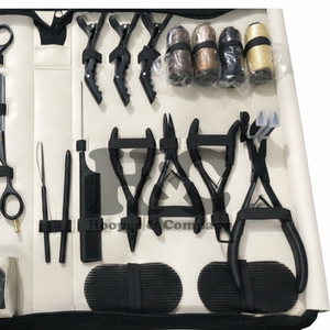 HOOPER COMPANY Kit de Pinzas para Extensiones de Cabello de Alta Demanda, Acero Inoxidable de Grado Quirúrgico, Tijeras para Microperlas, Peine, Clip, Bolsa, Venta al por Mayor - Product Image 3