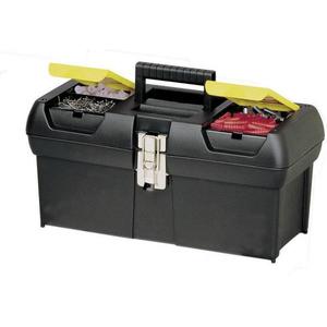 Boîte à outils Stanley avec charnières métalliques et 2 plateaux organisateurs - Boîte à outils robuste - Product Image 1