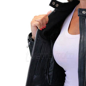 Chaqueta de Motociclista de Cuero Ligera para Mujer, Chaqueta de Motociclista de Cuero Cómoda para Mujer en Existencia - Product Image 4