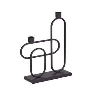 Candelero decorativo de aluminio fundido negro para espacio vital para decoración del hogar en Navidad, Pascua y Día de San Valentín - Product Image 2