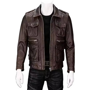 Vestes en cuir vegan élégantes et personnalisées pour hommes, de haute qualité, décontractées, style motard, en cuir PU noir, grandes tailles, veste pour hommes - Product Image 5