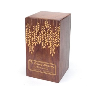 Wooden Urn <b>for</b> Human <b>Ashes</b> Floral Epoxy Resin Inlay Cremation Human <b>for</b> <b>Ashes</b> Urn <b>for</b> Personalized Memorial Urn - Product Image 4