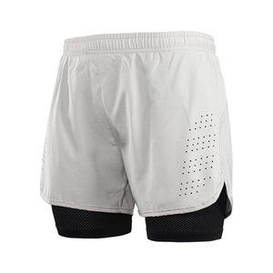 Short de course 2 en 1 pour homme Short d'entraînement athlétique de gymnastique à séchage rapide pour homme Short à poches pour téléphone - Product Image 3