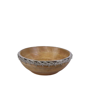 Attrayant en bois fleur conception vaisselle salade soupe bol de service haut vente maison Table organisateur poli pour les Occasions de mariage - Product Image 6