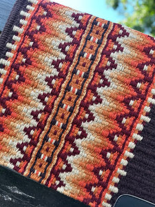 Western Show Horse Saddle Blanket Diseño de Nueva Zelanda Manta de sillín de lana hecha a mano Top Wool Saddle Pad Size - Product Image 6