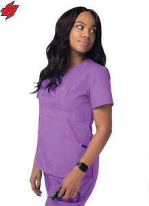 Personalizado Unisex de moda elástico tejido Jogger trajes médicos de funcionamiento al por mayor Hospital enfermería uniformes conjuntos - Product Image 3